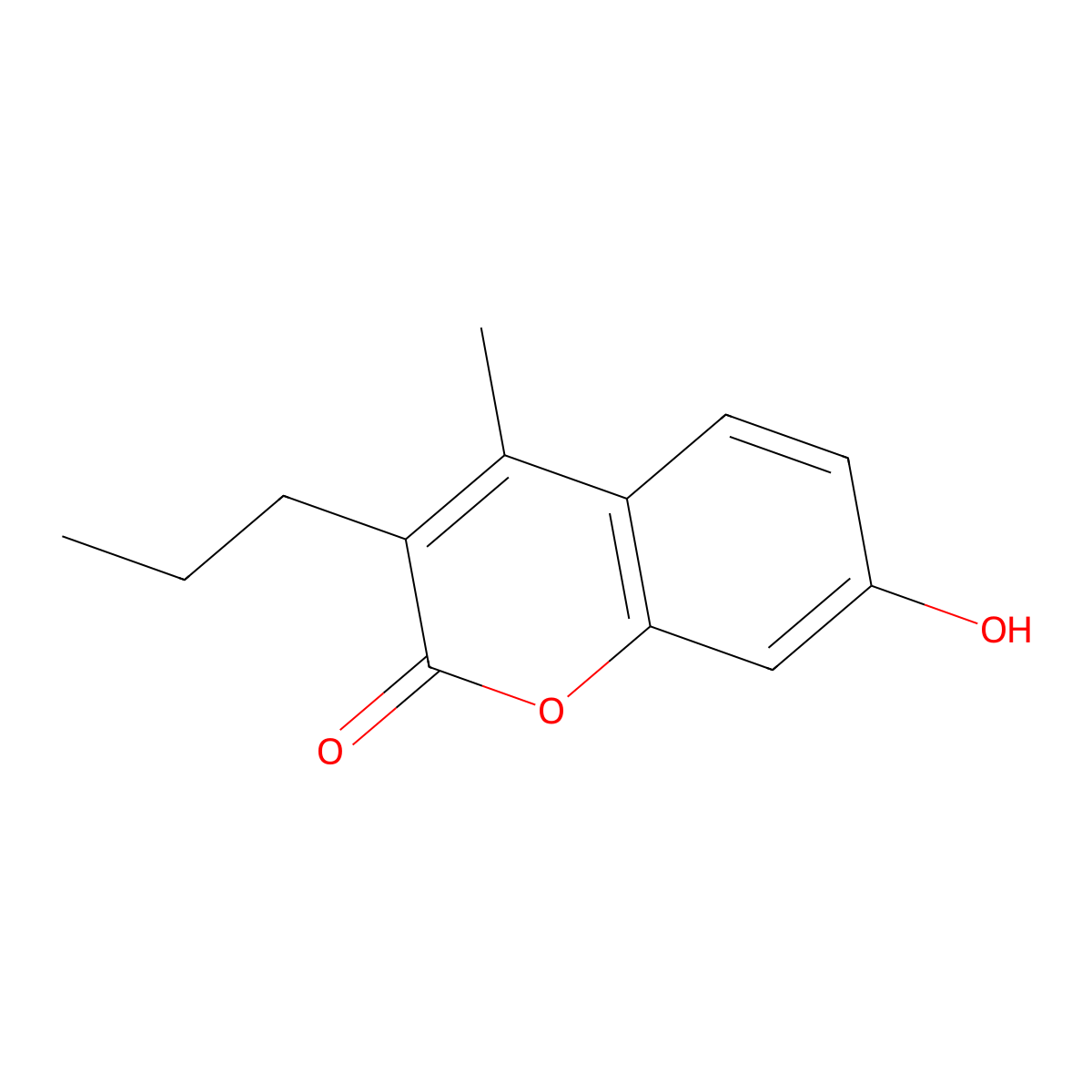 7-Hydroxy-4-methyl-3-propyl-2H-chromen-2-one molecular structure, CAS 19491-93-1