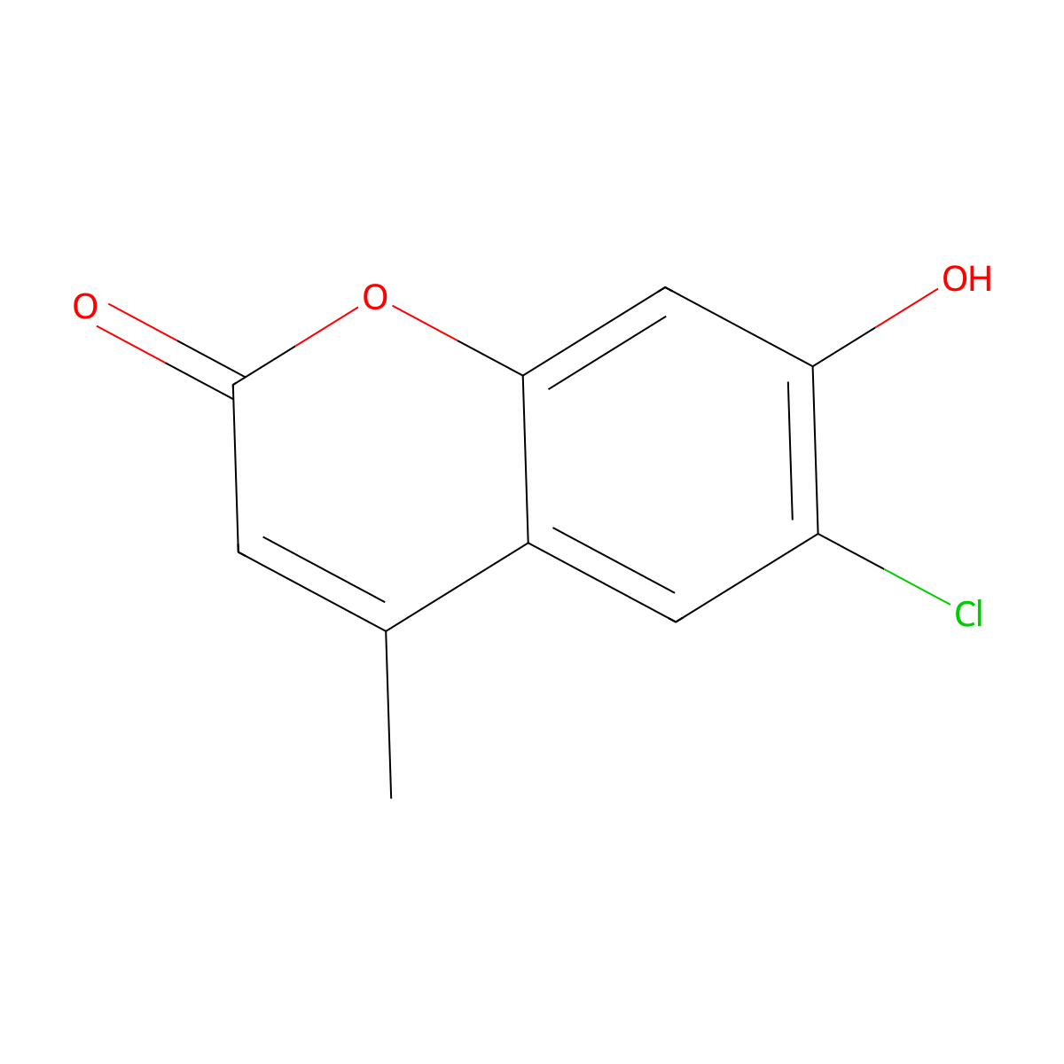 6-Chloro-7-hydroxy-4-methylcoumarin molecular structure, CAS 19492-02-5