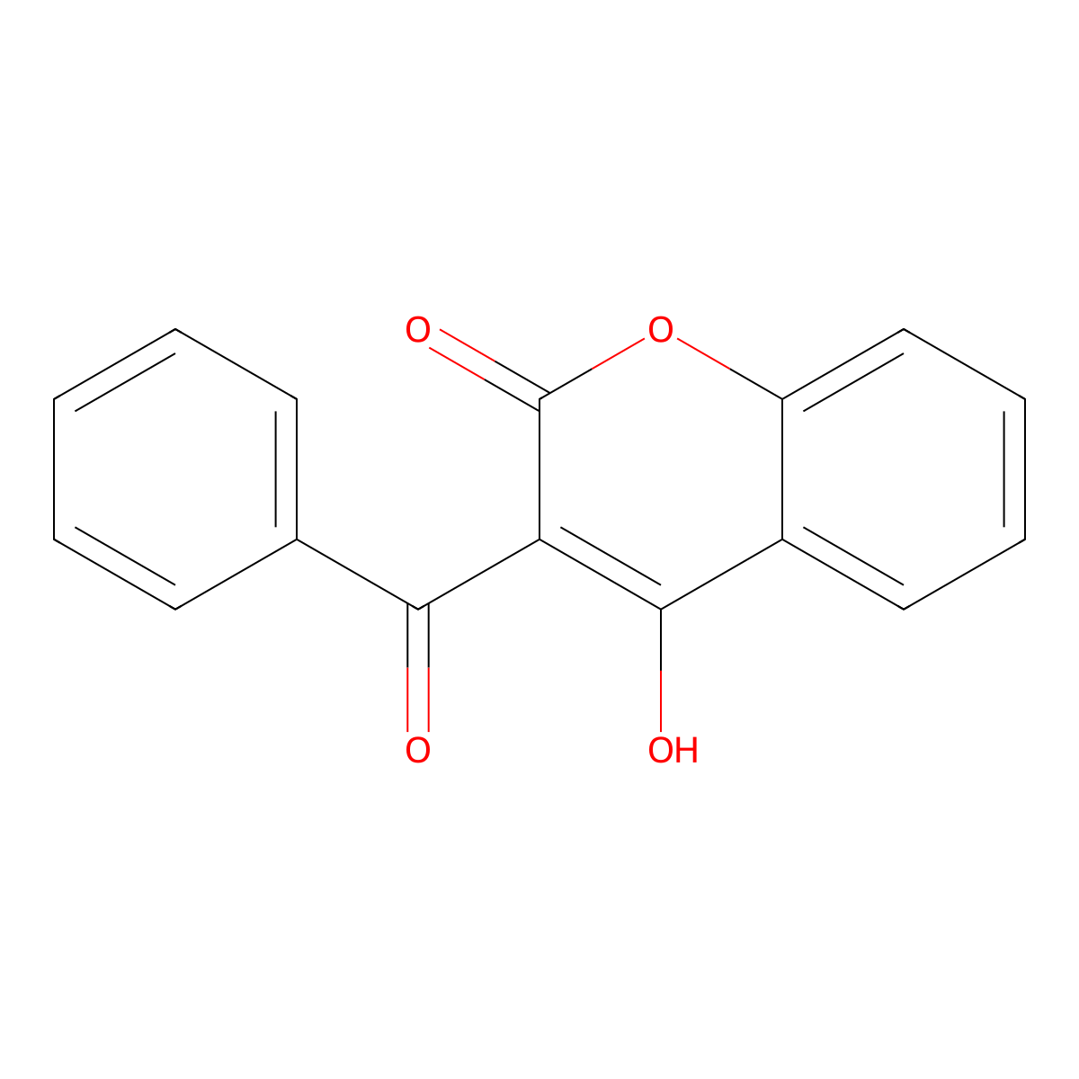 3-Benzoyl-4-hydroxy-2H-chromen-2-one molecular structure, CAS 19492-11-6