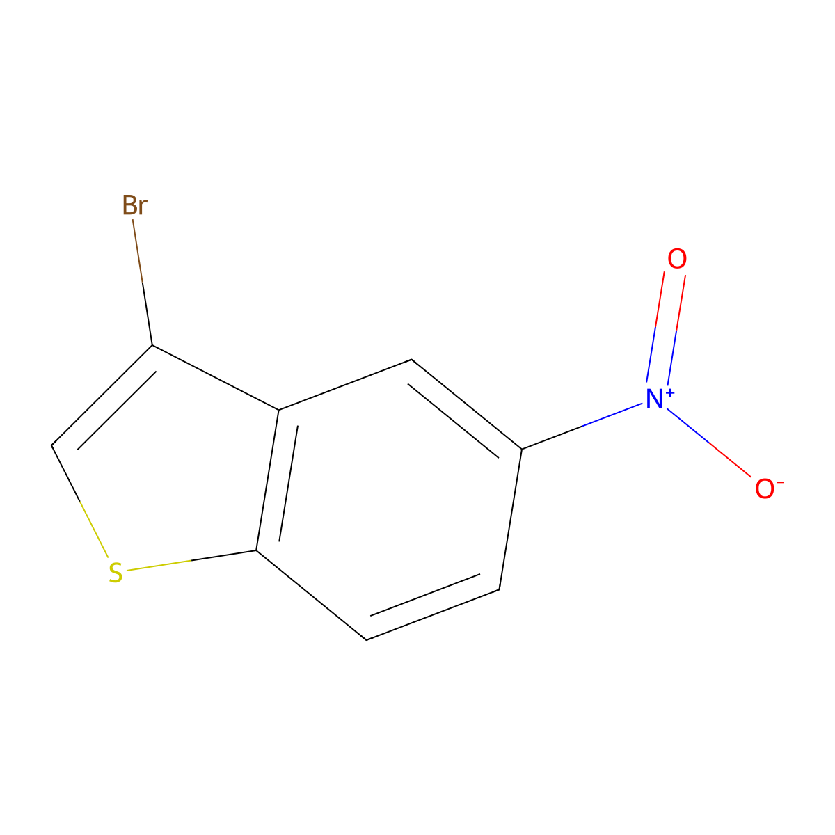 3-Bromo-5-nitro-1-benzothiophene molecular structure, CAS 19492-95-6
