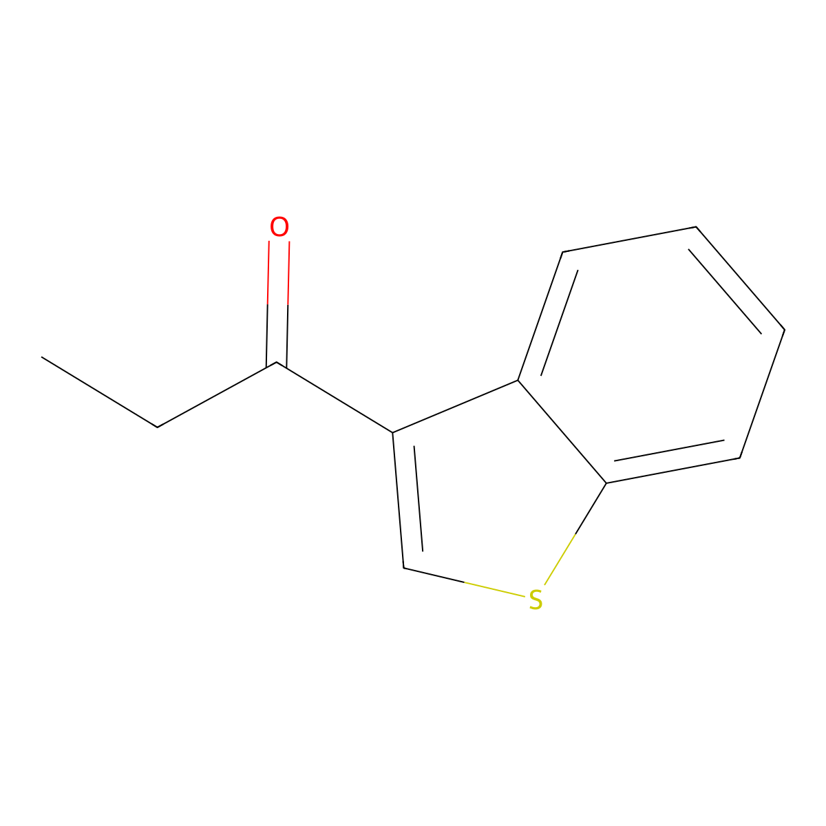 1-(1-Benzothiophen-3-yl)propan-1-one molecular structure, CAS 19492-96-7