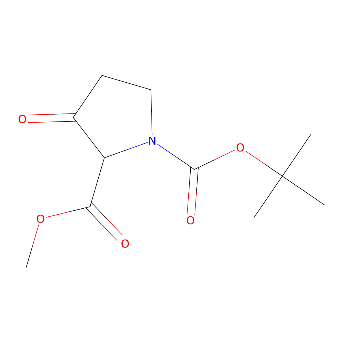 1-(1,1-Dimethylethyl) 2-methyl 3-oxo-1,2-pyrrolidinedicarboxylate molecular structure, CAS 194924-96-4