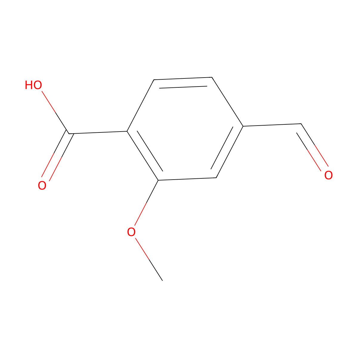 4-Formyl-2-methoxybenzoic acid molecular structure, CAS 194928-58-0