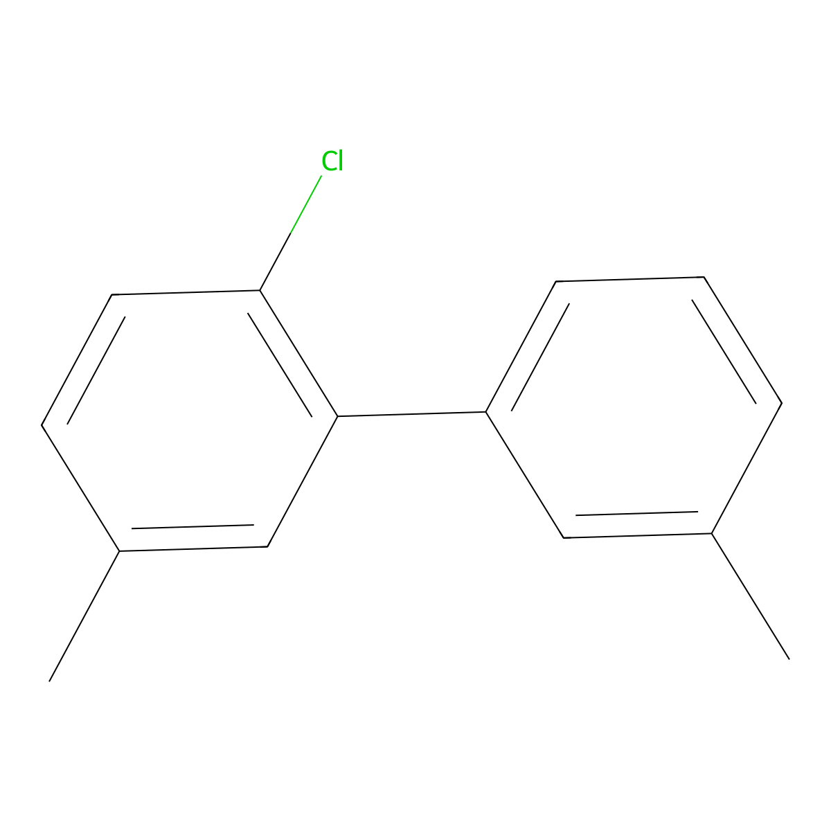 2-Chloro-3',5-dimethyl-1,1'-biphenyl molecular structure, CAS 19493-35-7