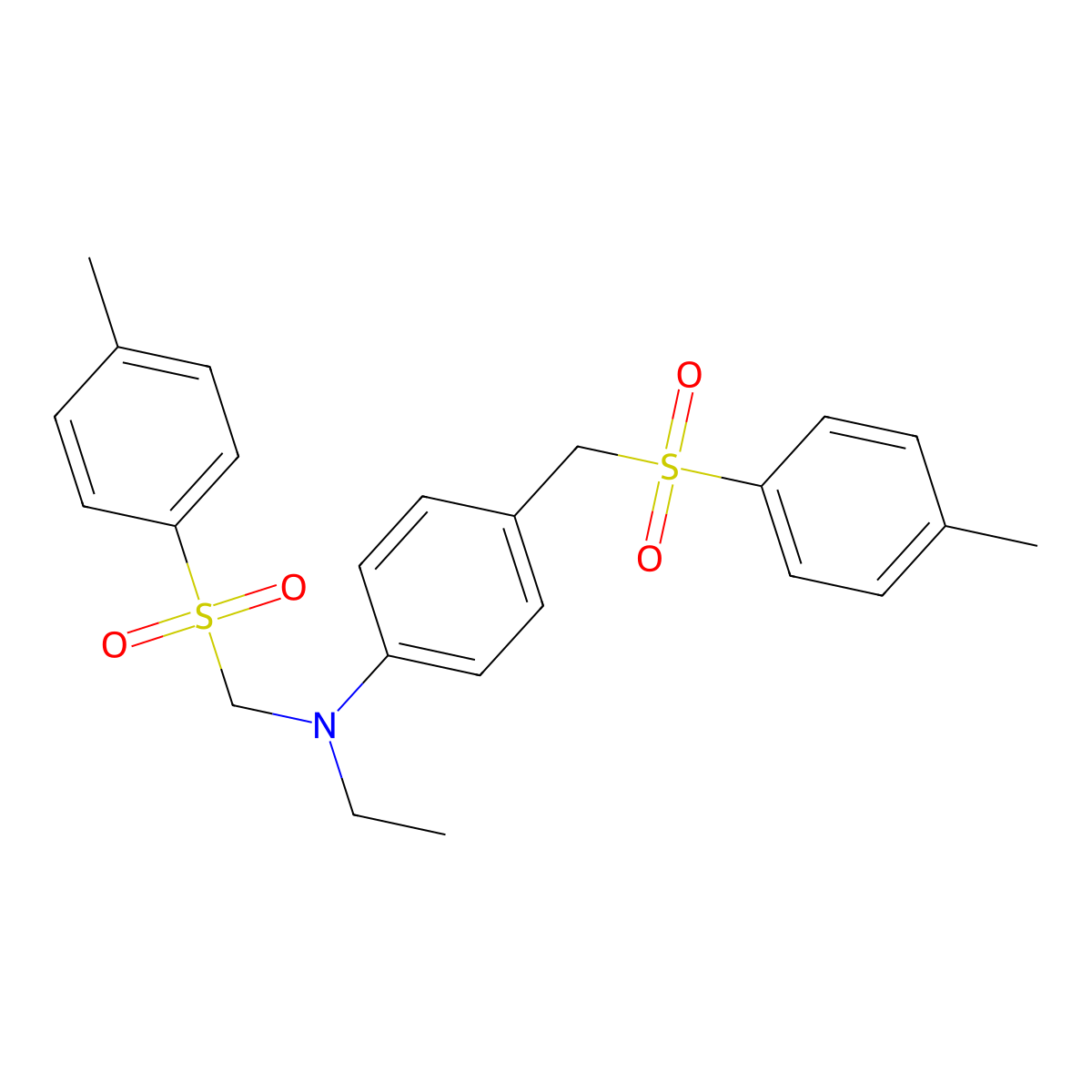 N-Ethyl-N,4-bis[(4-methylbenzenesulfonyl)methyl]aniline molecular structure, CAS 194932-03-1