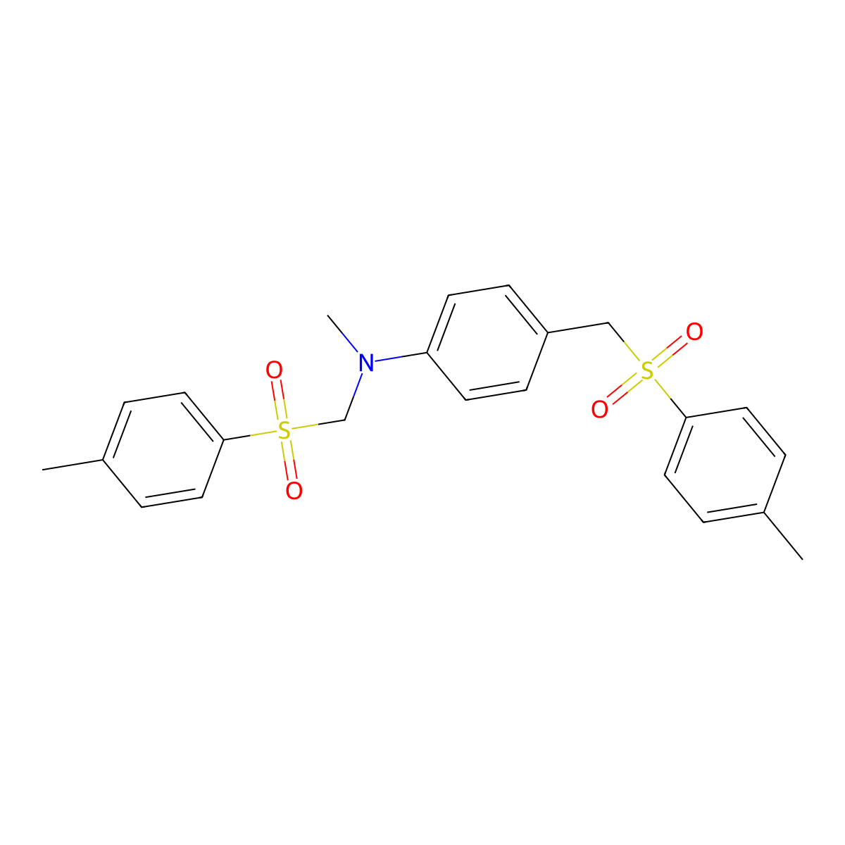 N-Methyl-N,4-bis[(4-methylbenzenesulfonyl)methyl]aniline molecular structure, CAS 194932-04-2