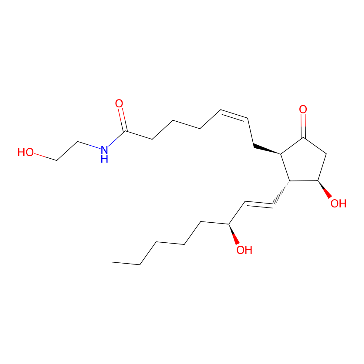 prostaglandin E2 ethanolamide molecular structure, CAS 194935-38-1