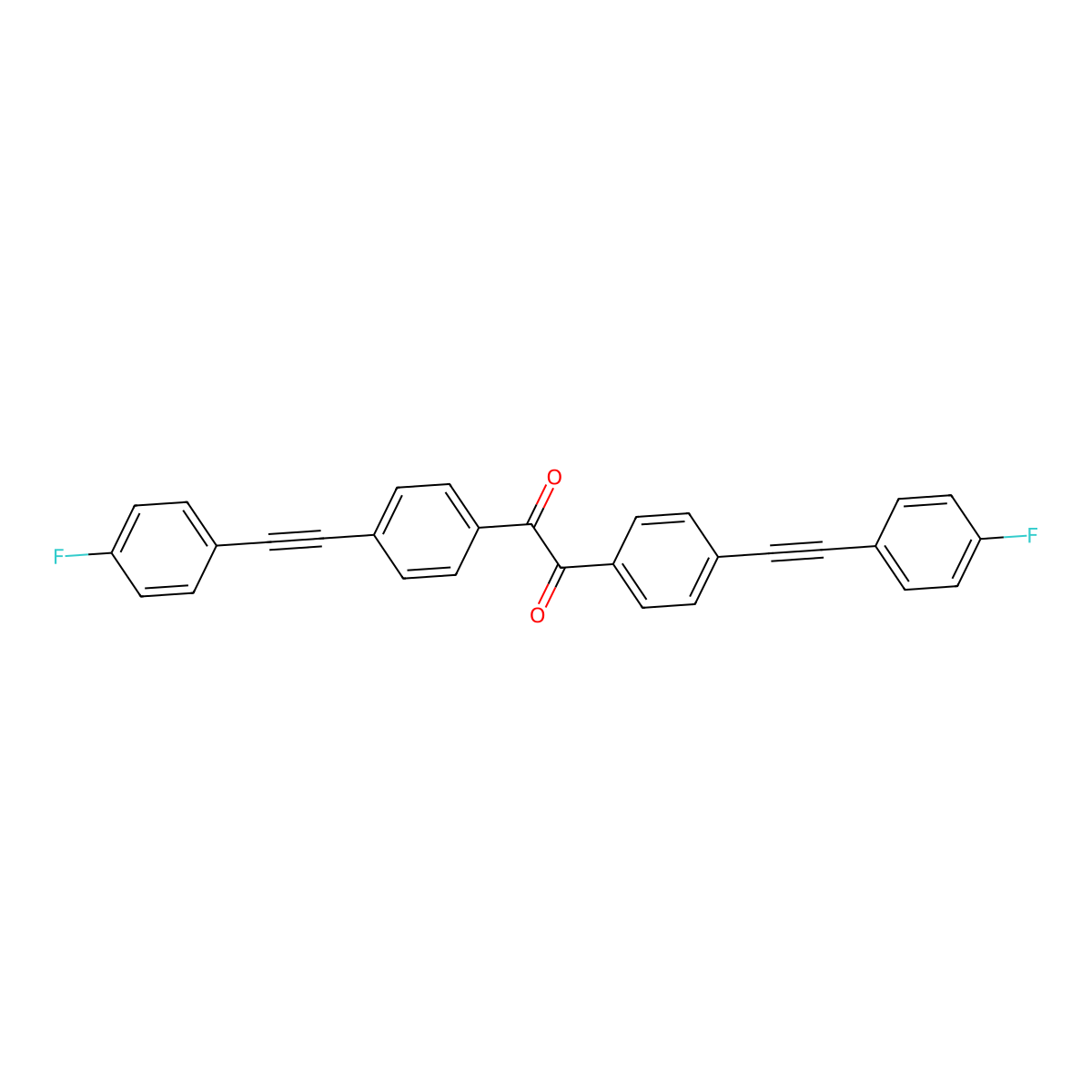 Ethanedione, bis[4-[(4-fluorophenyl)ethynyl]phenyl]- molecular structure, CAS 194936-19-1