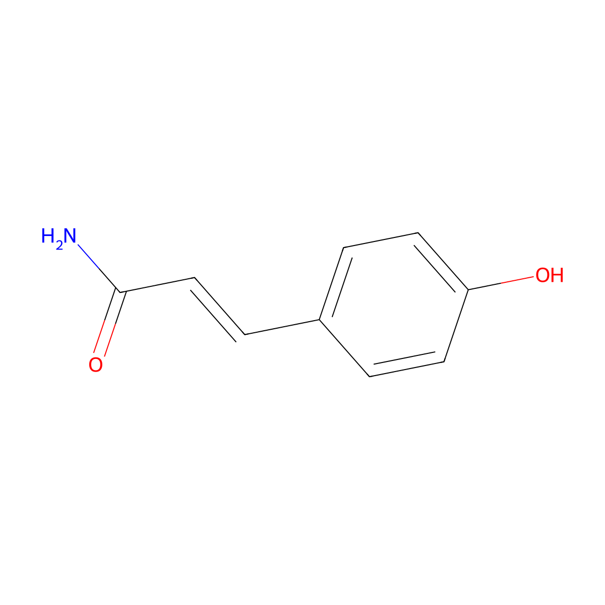 2-Propenamide, 3-(4-hydroxyphenyl)-, (2E)- molecular structure, CAS 194940-15-3