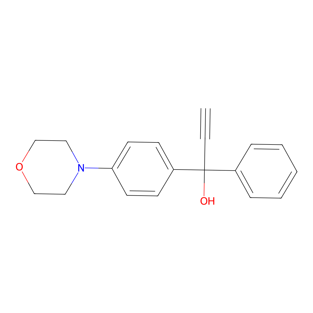 1-(4-Morpholinophenyl)-1-phenylprop-2-yn-1-ol molecular structure, CAS 194940-93-7
