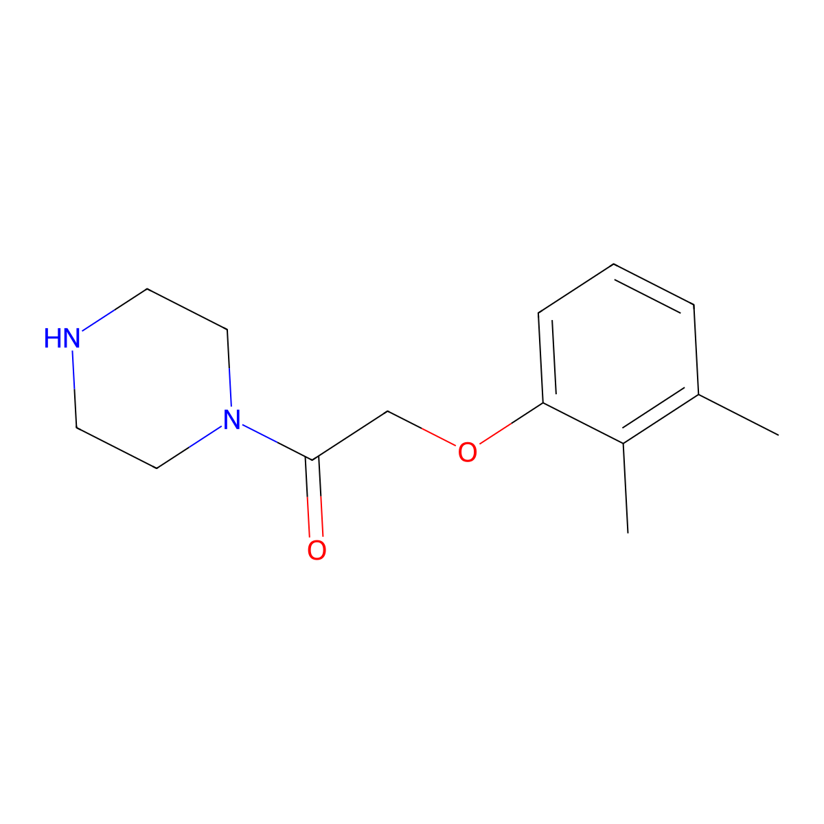2-(2,3-Dimethylphenoxy)-1-(piperazin-1-yl)ethan-1-one molecular structure, CAS 194943-56-1
