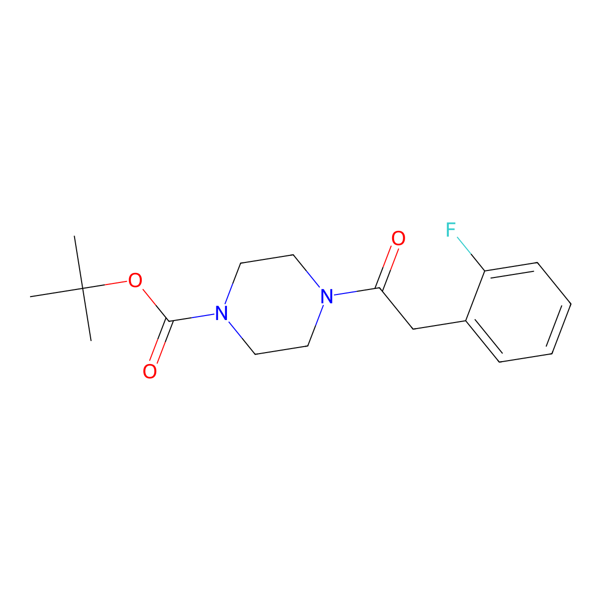 Tert-butyl 4-(2-(2-fluorophenyl)acetyl)piperazine-1-carboxylate molecular structure, CAS 194943-59-4