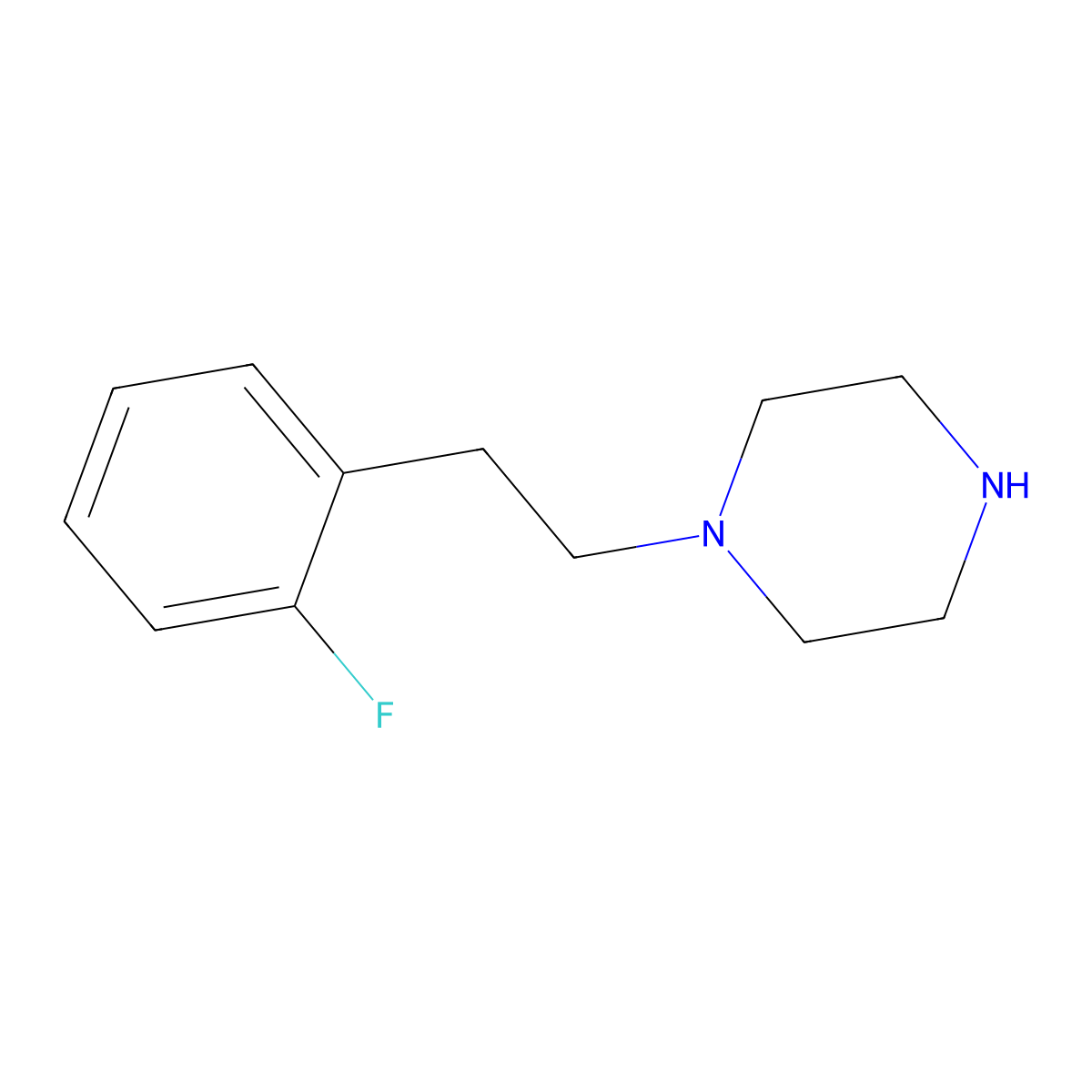 1-[2-(2-Fluorophenyl)ethyl]piperazine molecular structure, CAS 194943-61-8