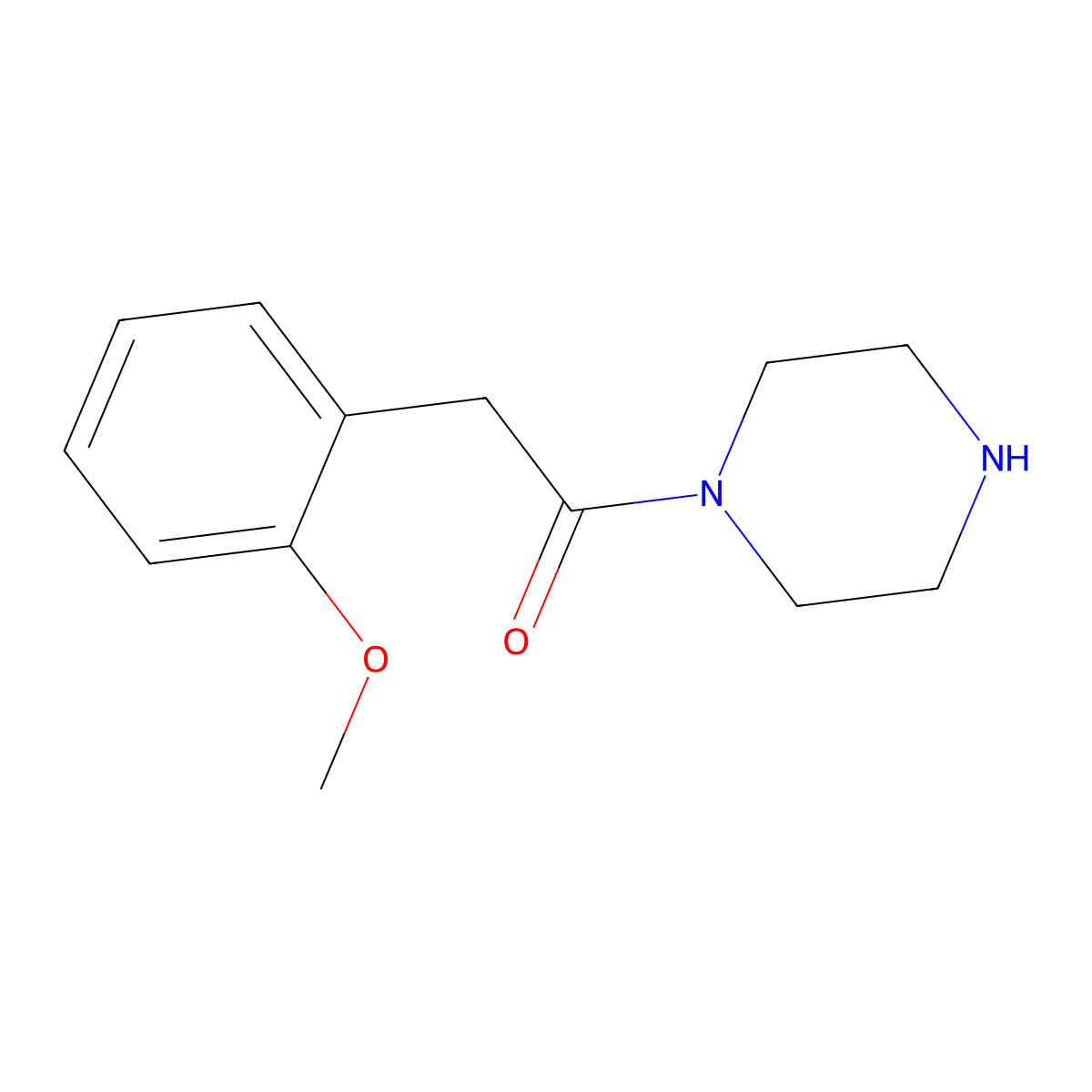 2-(2-Methoxyphenyl)-1-(piperazin-1-yl)ethan-1-one molecular structure, CAS 194943-66-3