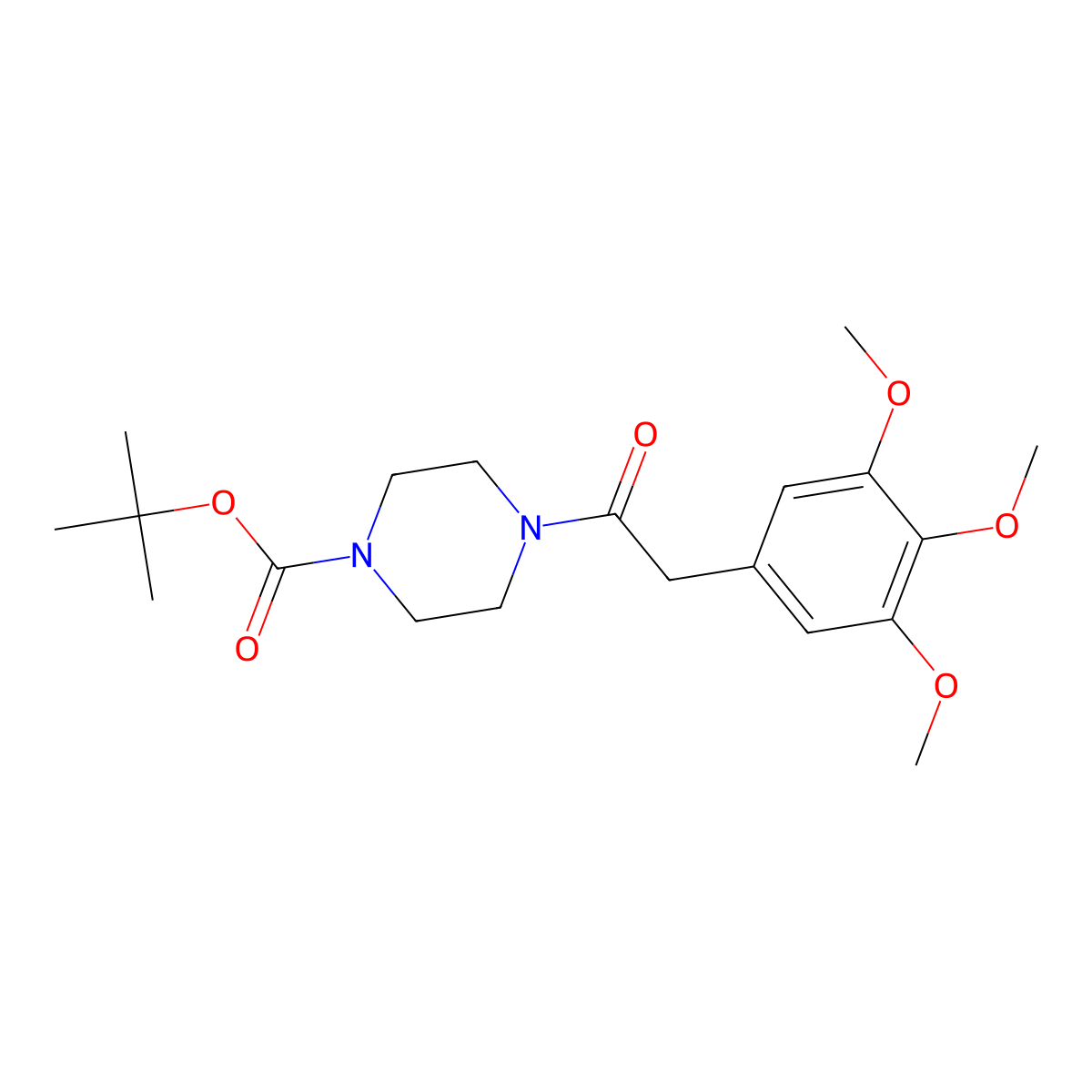 Tert-butyl 4-[2-(3,4,5-trimethoxyphenyl)acetyl]piperazine-1-carboxylate molecular structure, CAS 194943-67-4