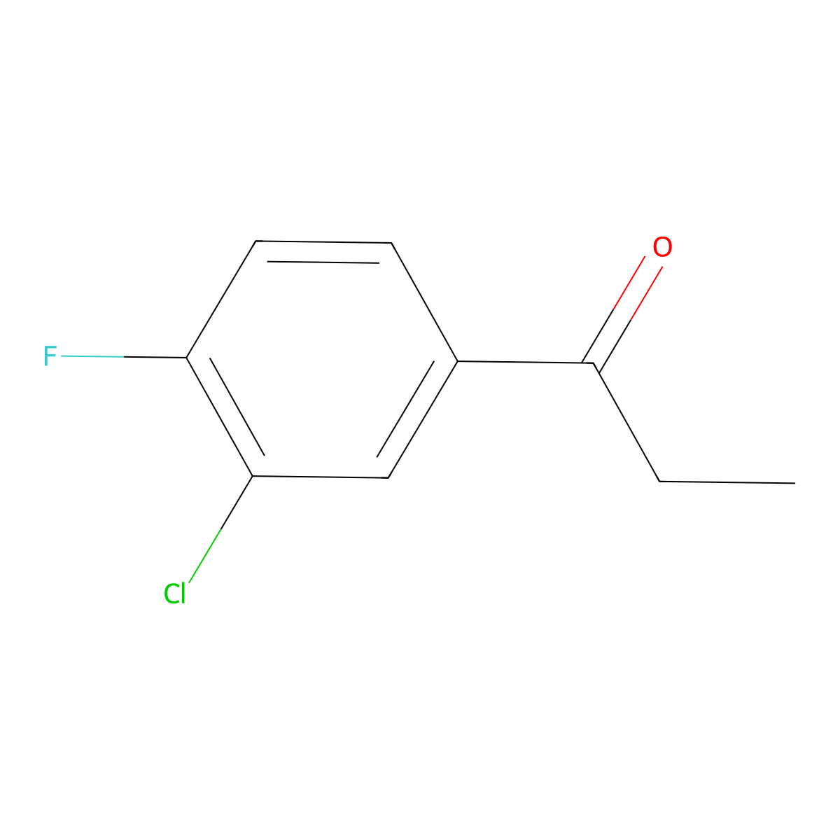 1-(3-Chloro-4-fluorophenyl)propan-1-one molecular structure, CAS 194943-82-3