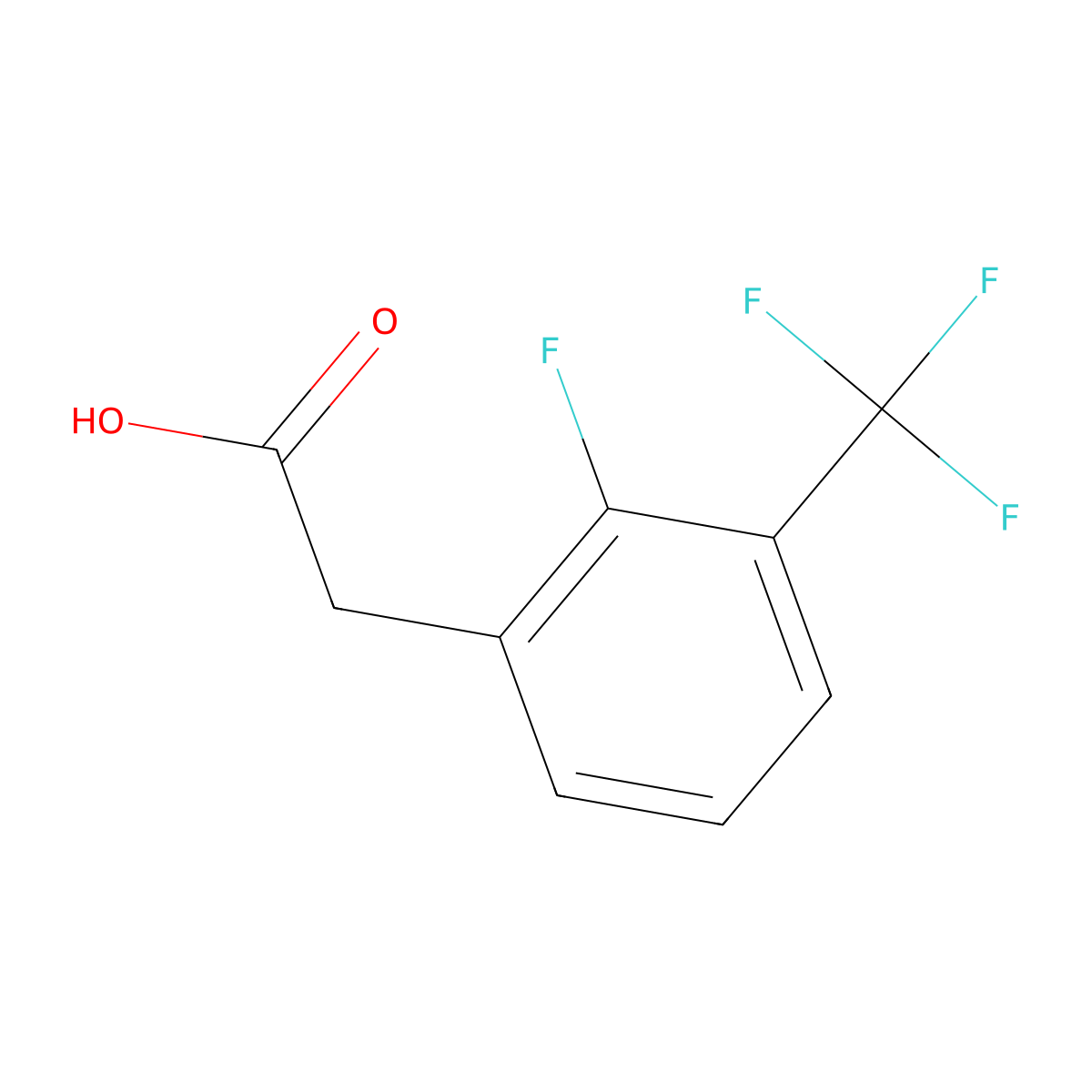 2-Fluoro-3-(trifluoromethyl)phenylacetic acid molecular structure, CAS 194943-83-4