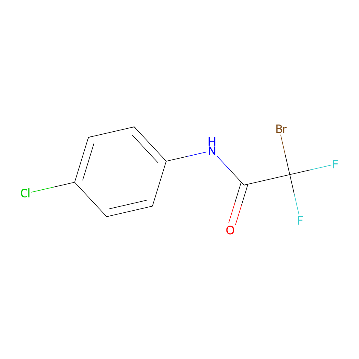 2-Bromo-N-(4-chlorophenyl)-2,2-difluoroacetamide molecular structure, CAS 1949728-29-3