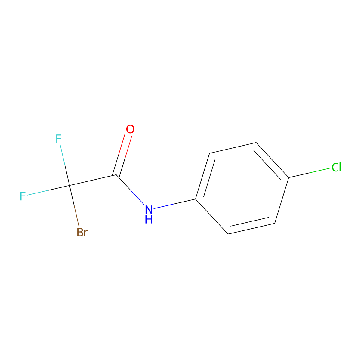 2-Bromo-N-(4-chlorophenyl)-2,2-difluoroacetamide molecular structure, CAS 1949728-29-3