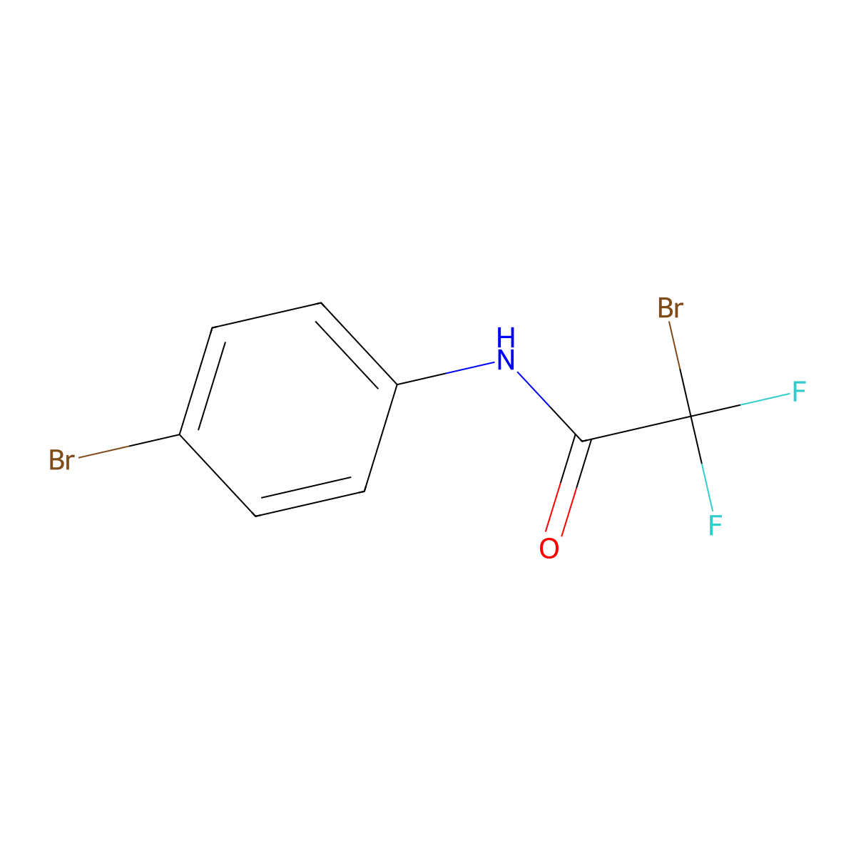 2-Bromo-N-(4-bromophenyl)-2,2-difluoroacetamide molecular structure, CAS 1949728-30-6