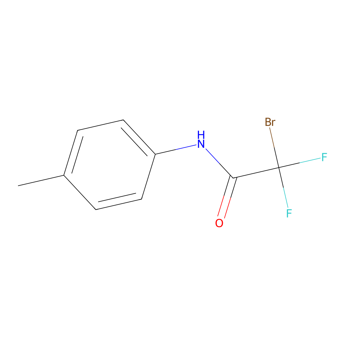 2-Bromo-2,2-difluoro-N-(p-tolyl)acetamide molecular structure, CAS 1949728-31-7