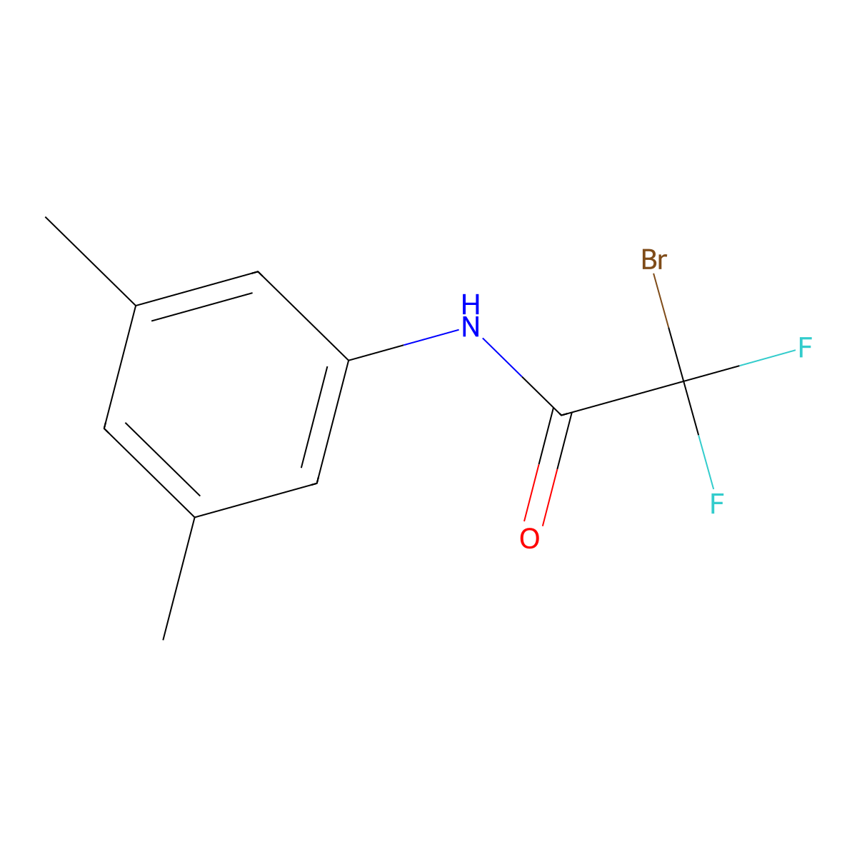 2-Bromo-N-(3,5-dimethylphenyl)-2,2-difluoroacetamide molecular structure, CAS 1949728-43-1