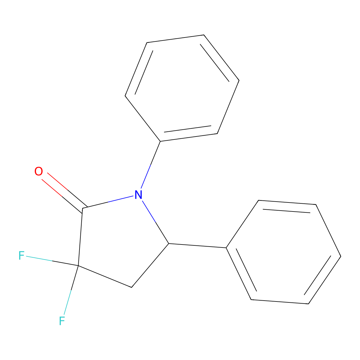 3,3-Difluoro-1,5-diphenylpyrrolidin-2-one molecular structure, CAS 1949728-66-8