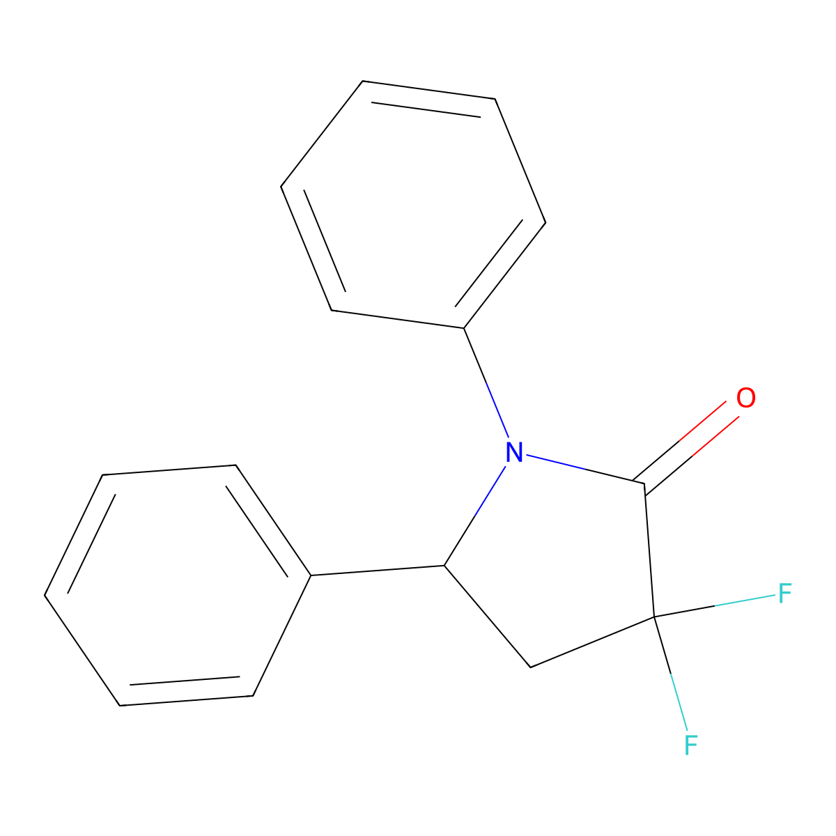 3,3-Difluoro-1,5-diphenylpyrrolidin-2-one molecular structure, CAS 1949728-66-8