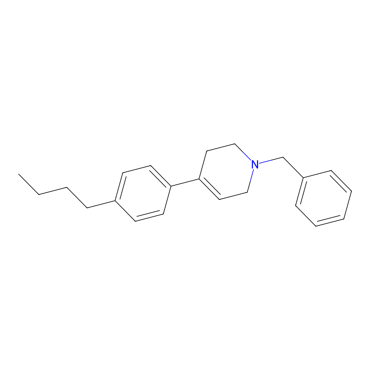 1-Benzyl-4-(4-butylphenyl)-1,2,3,6-tetrahydropyridine molecular structure, CAS 1949781-71-8