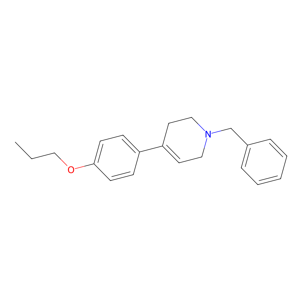 1-Benzyl-4-(4-propoxyphenyl)-1,2,3,6-tetrahydropyridine molecular structure, CAS 1949781-88-7