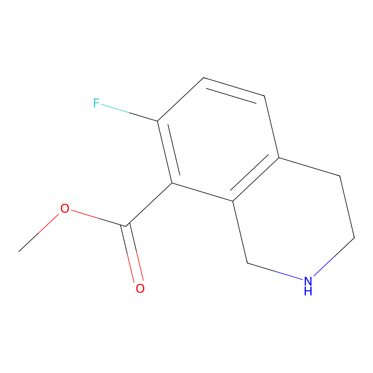 Methyl 7-fluoro-1,2,3,4-tetrahydroisoquinoline-8-carboxylate molecular structure, CAS 1949793-33-2