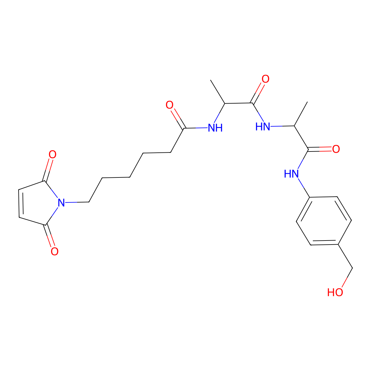 MC-Ala-Ala-PAB molecular structure, CAS 1949793-44-5