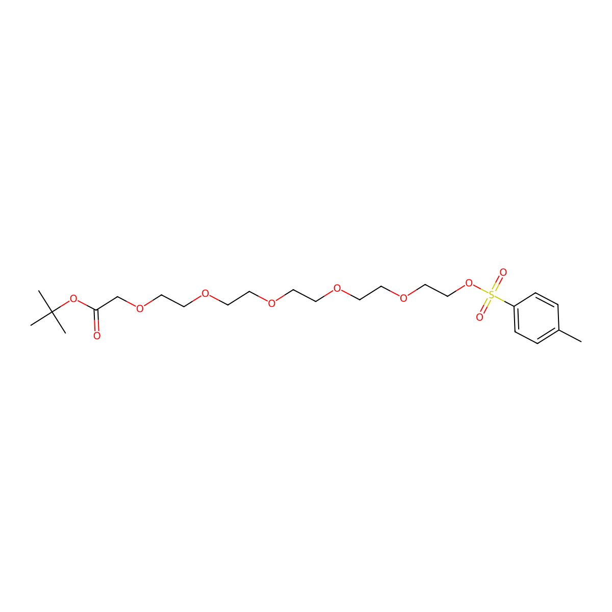 Tos-PEG5-CH2COOtBu molecular structure, CAS 1949793-62-7