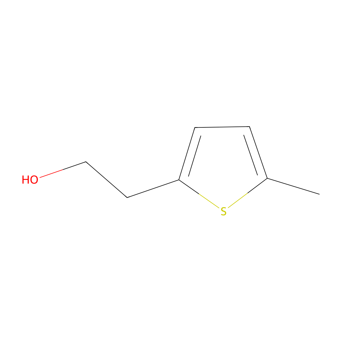 2-(5-Methylthiophen-2-yl)ethan-1-ol molecular structure, CAS 19498-70-5