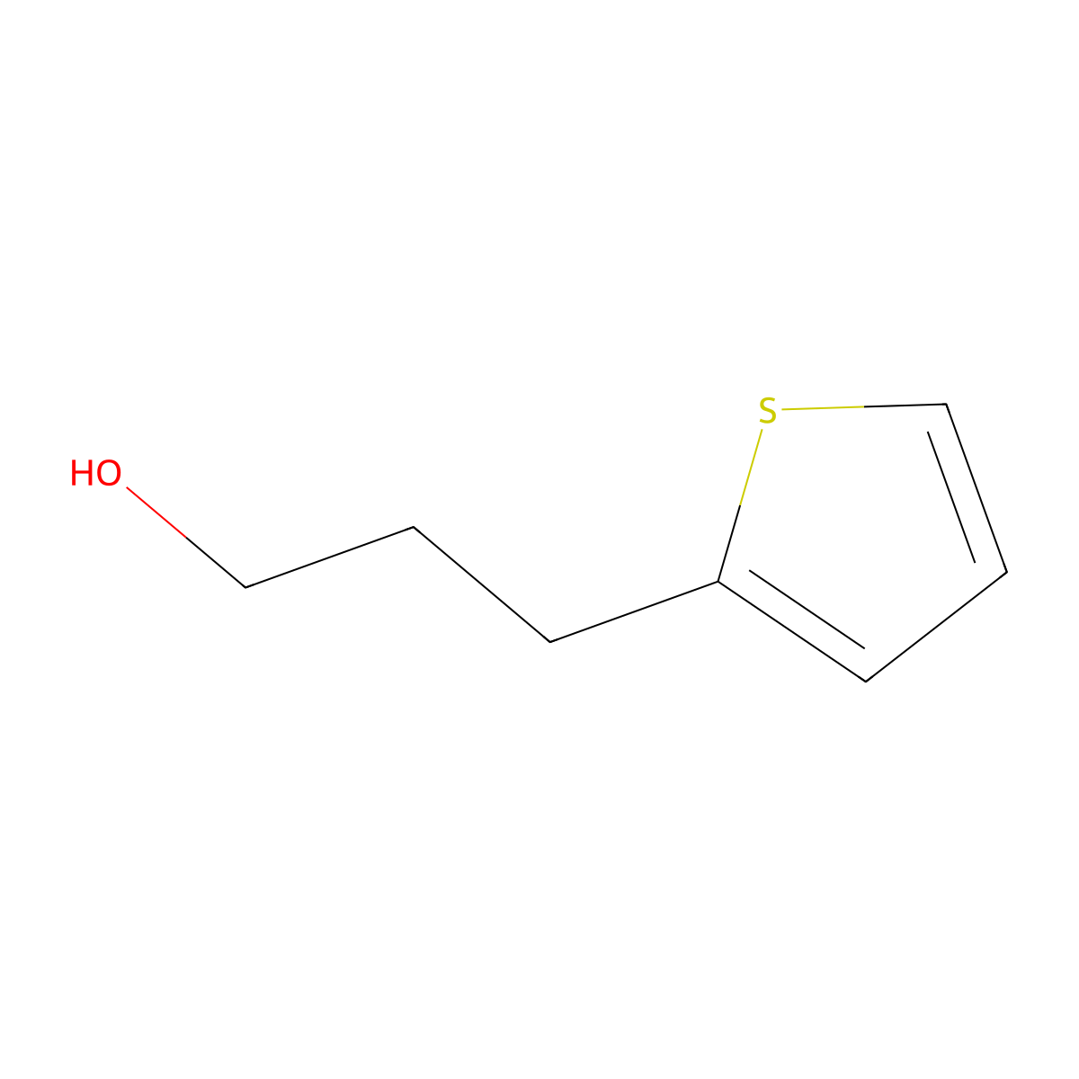 3-(Thiophen-2-yl)propan-1-ol molecular structure, CAS 19498-72-7