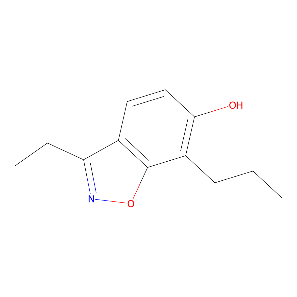 3-Ethyl-7-propylbenzo[d]isoxazol-6-ol molecular structure, CAS 194981-76-5