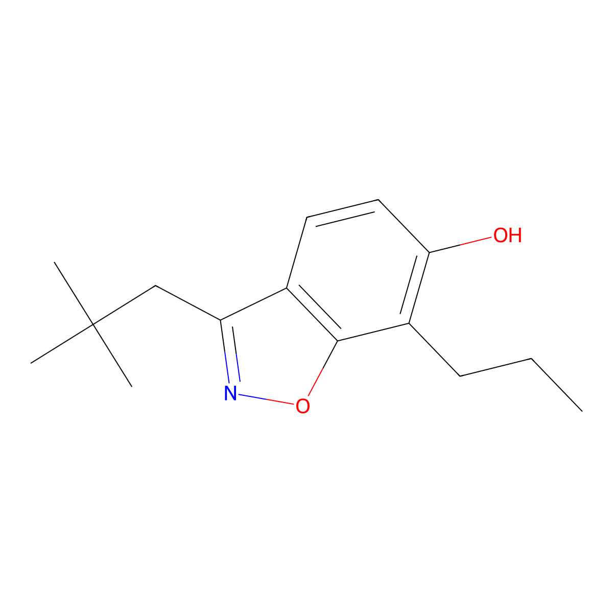 3-Neopentyl-7-propylbenzo[d]isoxazol-6-ol molecular structure, CAS 194981-81-2