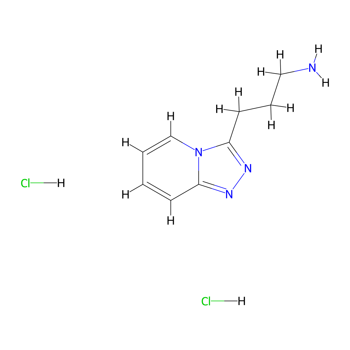 (3-[1,2,4]Triazolo[4,3-a]pyridin-3-ylpropyl)amine dihydrochloride molecular structure, CAS 1949815-72-8