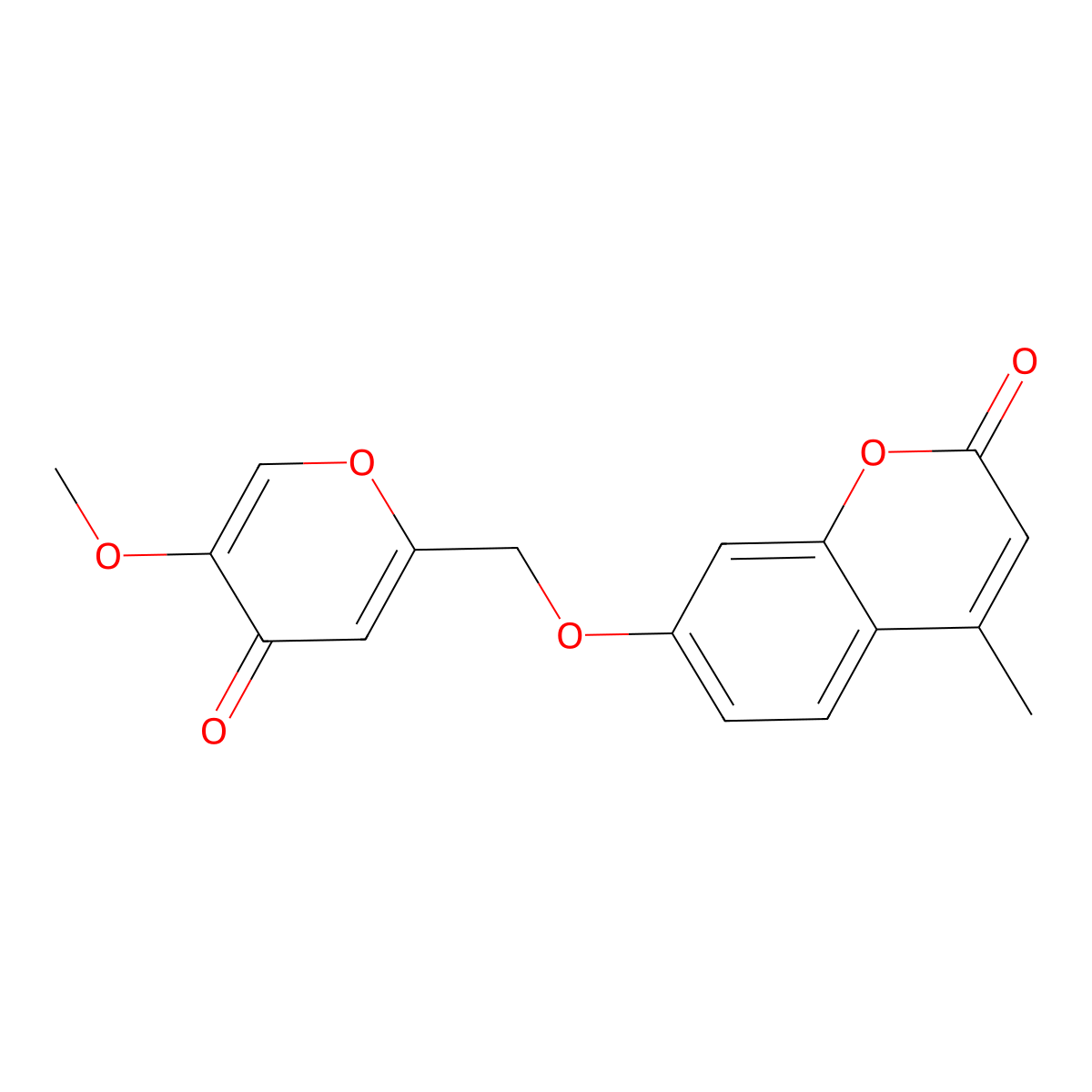 7-((5-methoxy-4-oxo-4H-pyran-2-yl)methoxy)-4-methyl-2H-chromen-2-one molecular structure, CAS 1949815-76-2