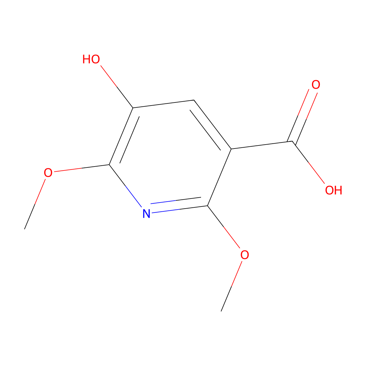 5-Hydroxy-2,6-dimethoxynicotinic acid molecular structure, CAS 1949815-77-3