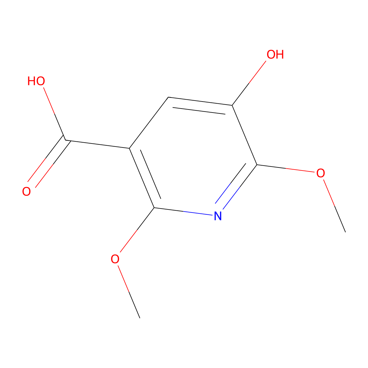 5-Hydroxy-2,6-dimethoxynicotinic acid molecular structure, CAS 1949815-77-3