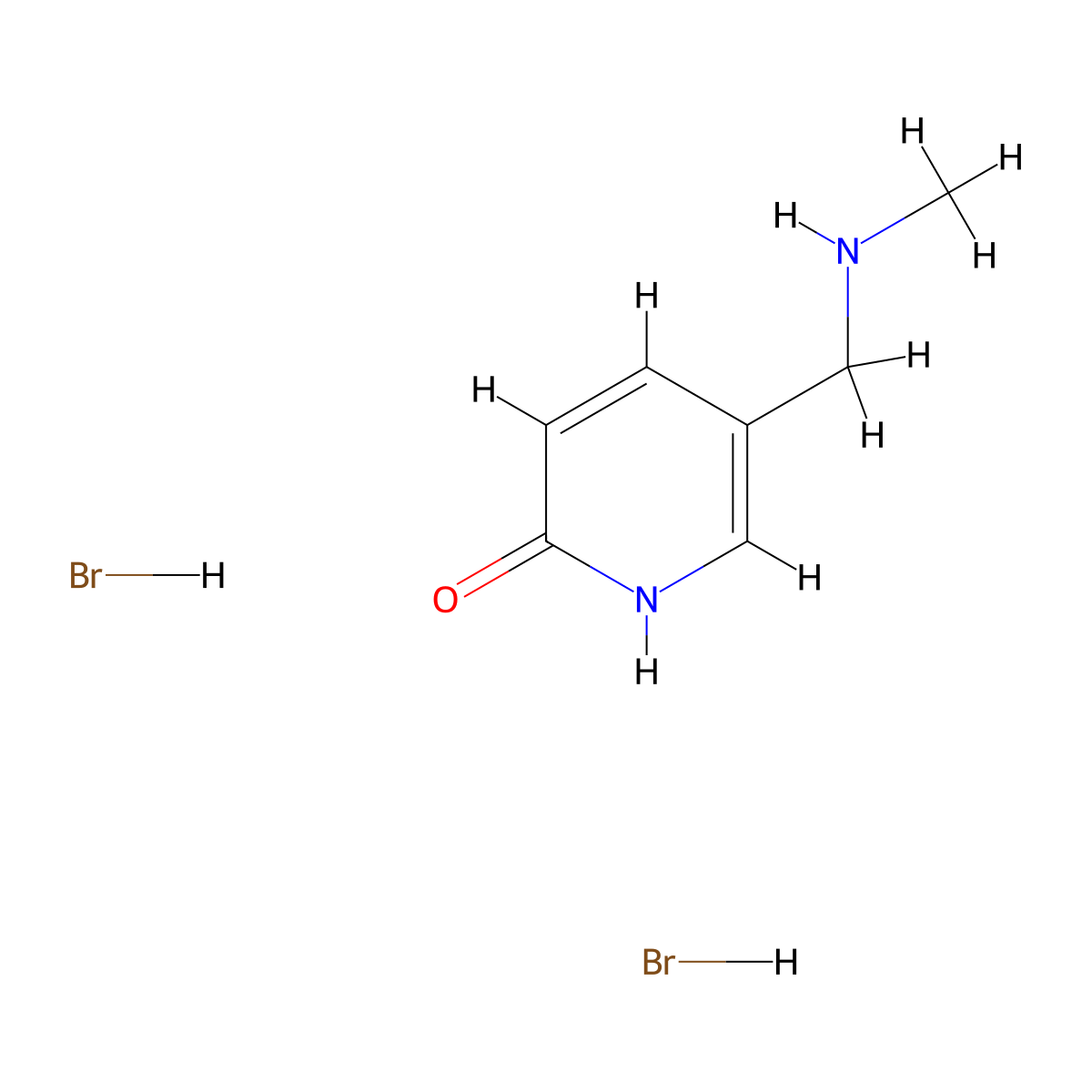 5-((methylamino)methyl)pyridin-2(1H)-one dihydrobromide molecular structure, CAS 1949815-78-4