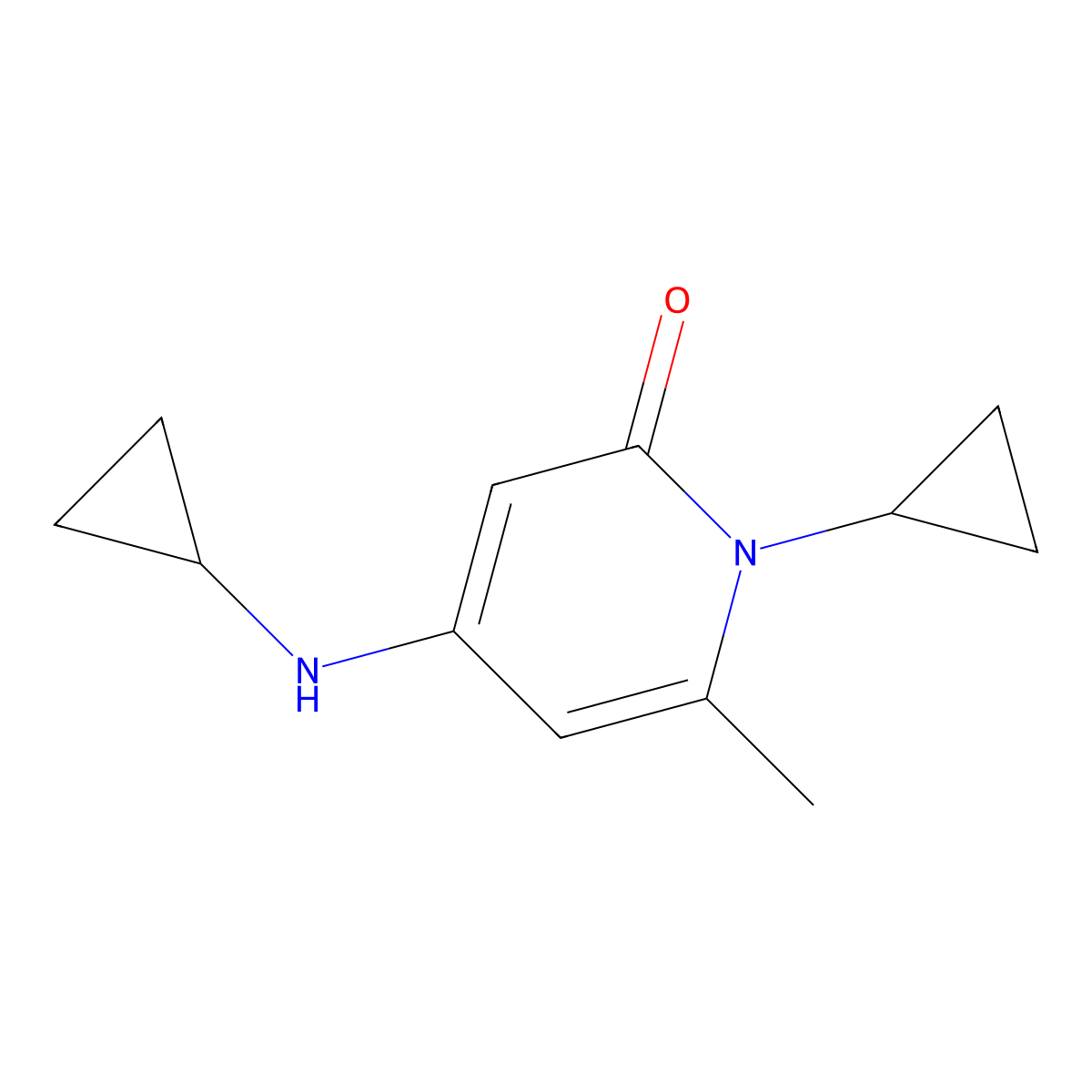 1-Cyclopropyl-4-(cyclopropylamino)-6-methyl-1,2-dihydropyridin-2-one molecular structure, CAS 1949815-84-2