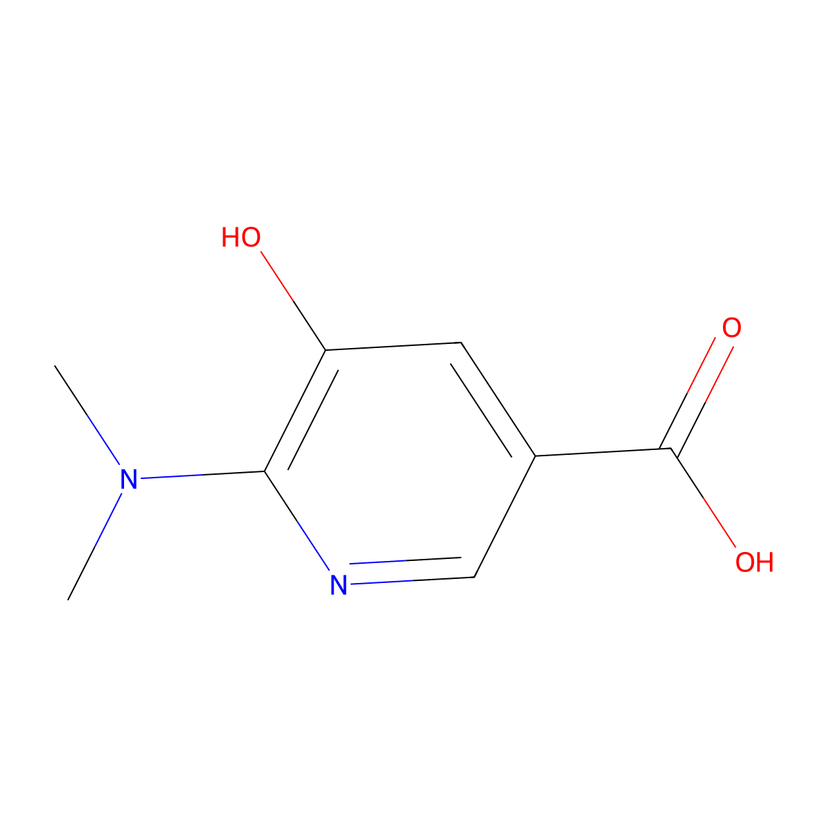 6-(Dimethylamino)-5-hydroxynicotinic acid molecular structure, CAS 1949815-86-4