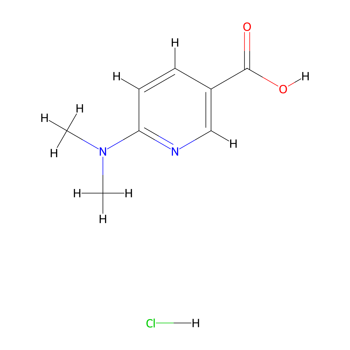 6-(Dimethylamino)nicotinic acid hydrochloride molecular structure, CAS 1949815-89-7
