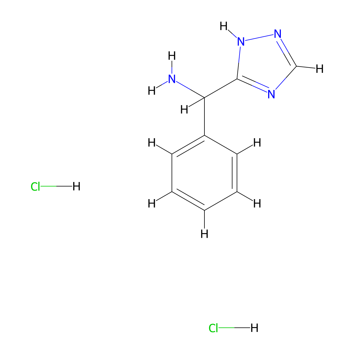 phenyl(4H-1,2,4-triazol-3-yl)methanamine dihydrochloride molecular structure, CAS 1949815-98-8