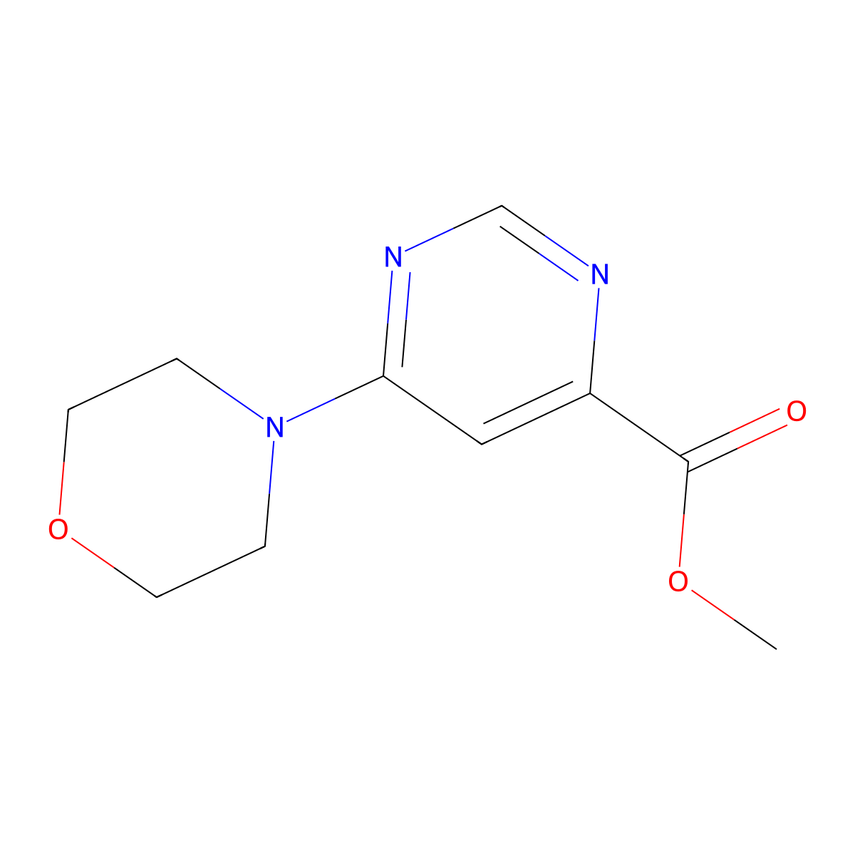Methyl 6-morpholinopyrimidine-4-carboxylate molecular structure, CAS 1949816-04-9