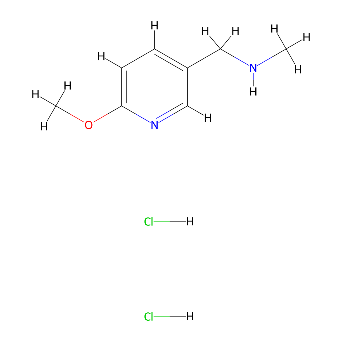 1-(6-methoxypyridin-3-yl)-N-methylmethanamine dihydrochloride molecular structure, CAS 1949816-05-0