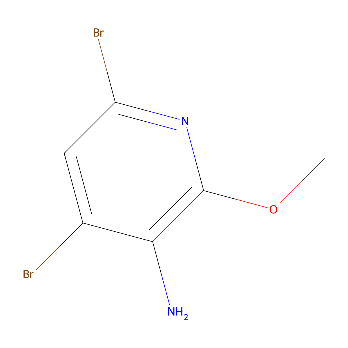 4,6-Dibromo-2-methoxypyridin-3-amine molecular structure, CAS 1949816-22-1