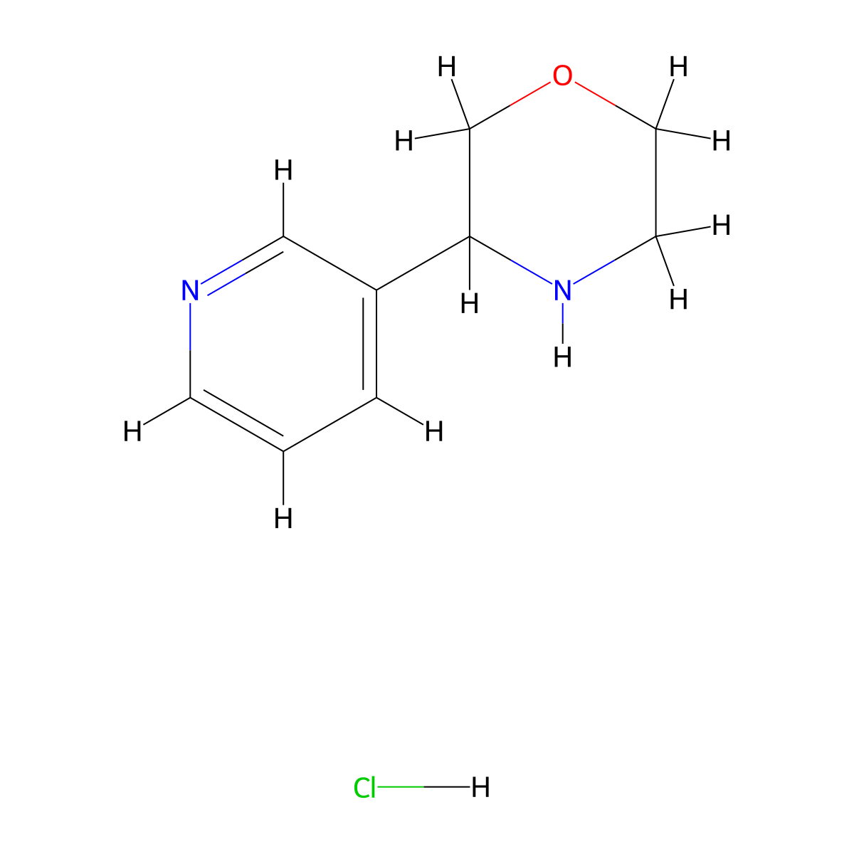 3-(Pyridin-3-yl)morpholine hydrochloride molecular structure, CAS 1949816-24-3